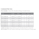 Handcrafted, Cathedral 30mm, Pole Set