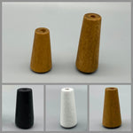 Slim Vase Shaped Acorns - Real Natural Wood - Natural / White / Black - Pack of 3