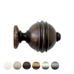 Handcrafted Florentine 48mm Pole Ribbed Ball Finial