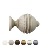 Handcrafted Florentine 48mm Pole Ribbed Ball Finial