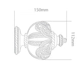 Handcrafted Florentine 48mm Pole Rope Finial