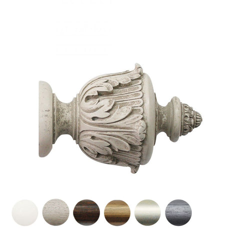Handcrafted Florentine 48mm Pole Acanthus Finial
