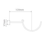 Handcrafted Grande 63mm Pole Metal Centre Bracket