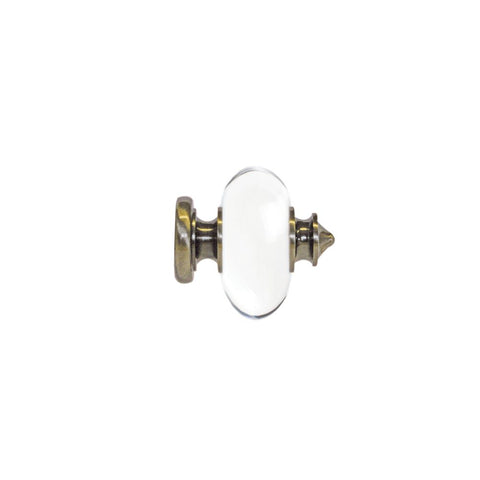 Lunar 28mm Pumpkin Finial, Burnished Brass