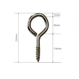 H71 Net Wire Screw Eyes x 200