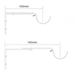 Cosmos 28mm Contract, Extendable Brackets, Matt Nickel, Pack of 30