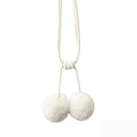 2x Stunning Pompom Style Curtain Tieback / Fluffy Curtain Tie Backs - Jones® - Black/Silver/Cranberry/Cream - Pack of 2 Active - Curtains Supplies Direct