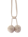 2x Stunning Pompom Style Curtain Tieback / Fluffy Curtain Tie Backs - Jones® - Black/Silver/Cranberry/Cream - Pack of 2 Active - Curtains Supplies Direct