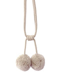 2x Stunning Pompom Style Curtain Tieback / Fluffy Curtain Tie Backs - Jones® - Black/Silver/Cranberry/Cream - Pack of 2 Active - Curtains Supplies Direct